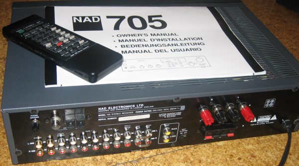 NAD 705 reciever behind