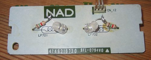 NAD 705 display light repaired white leds