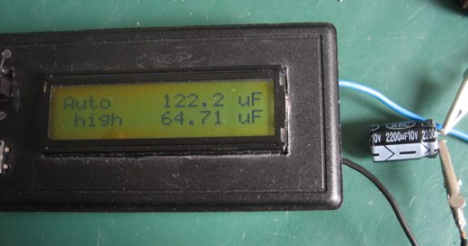 AVR capmeter measuring bad electrolyte