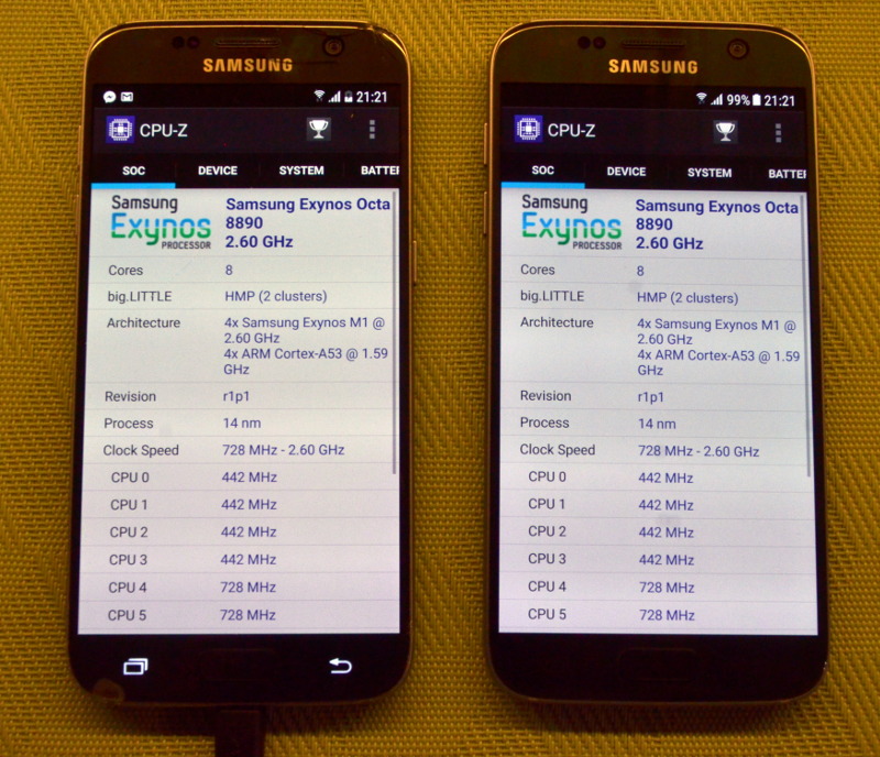 Samsung Galaxy S7 CPU-Z 1