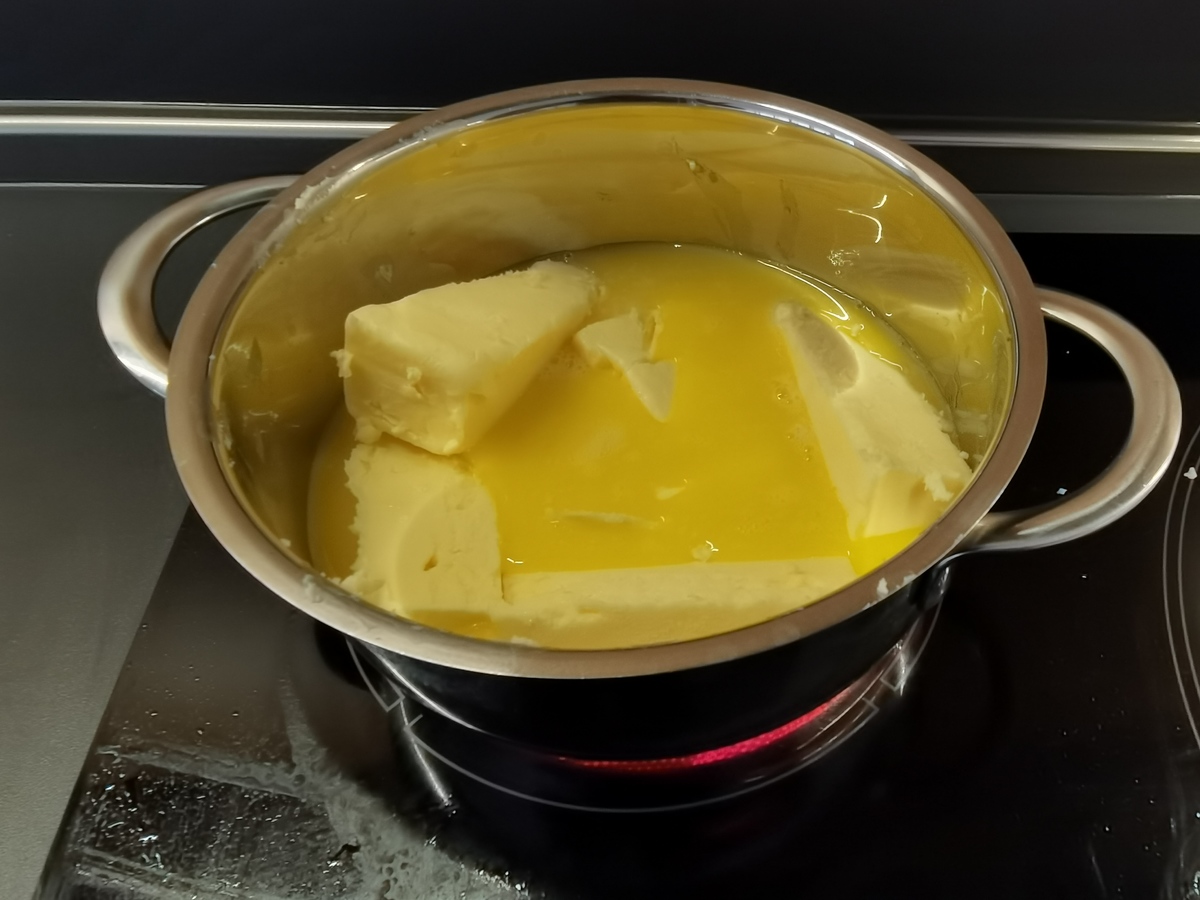 Melting sticks of butter