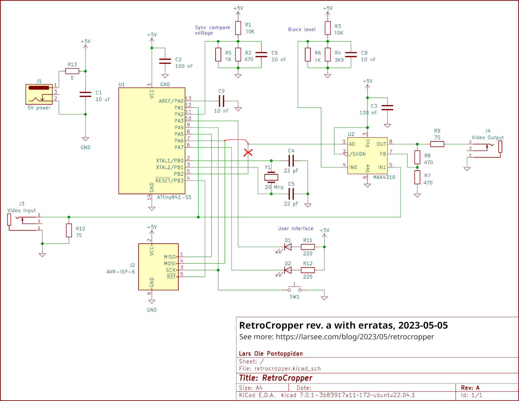Retrocropper rev. a schematic with erratas